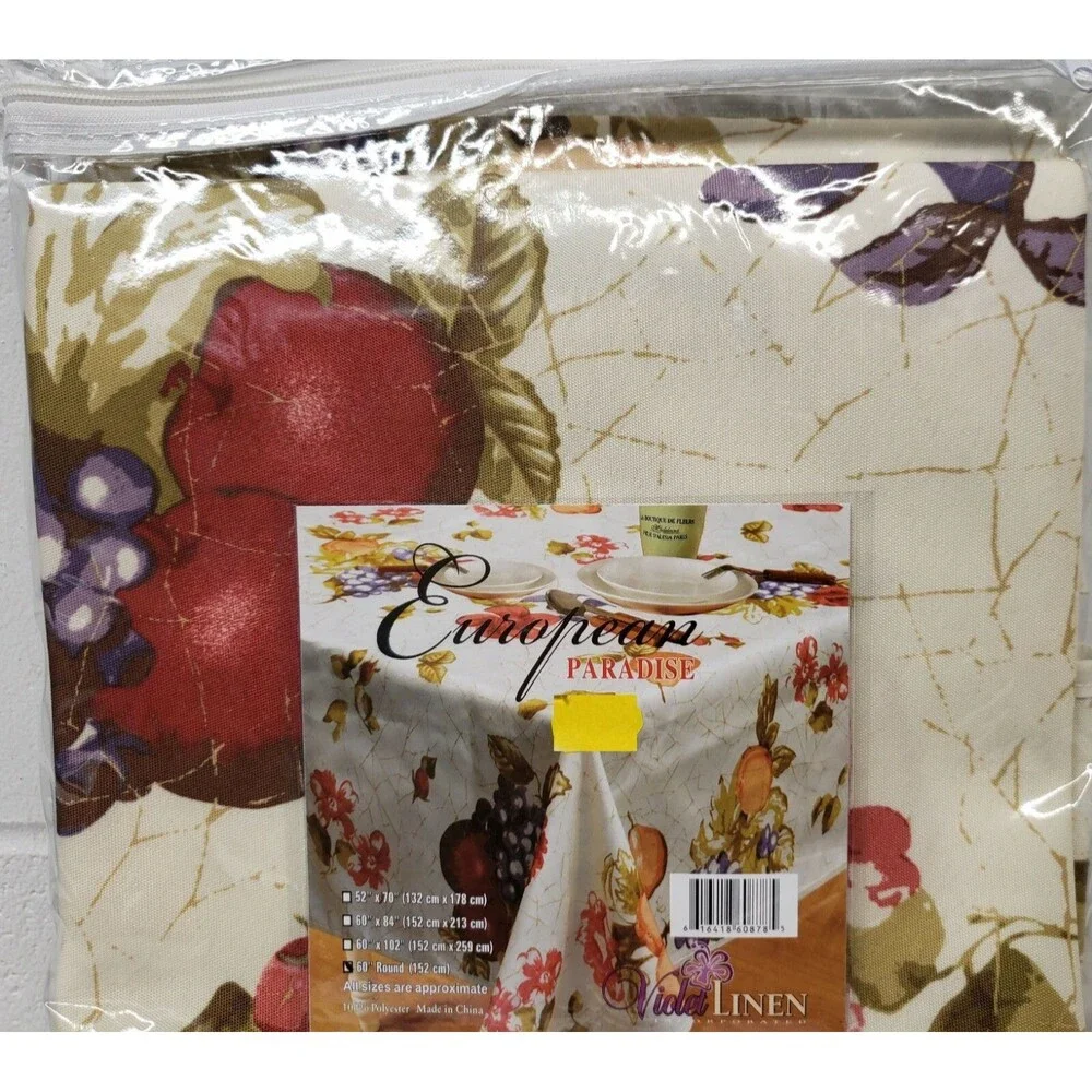Printed Fabric Tablecloth, 60
